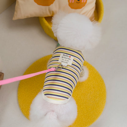 人気犬の服ペット服小型犬や猫が秋と冬に着ることができる暖かく快適なハローボーダーTシャツ
