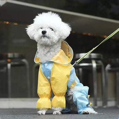 犬 レインウェア ハーネス一体型 小中型犬雨具 ペットレインコート レインウェア ドッグ雨具 散歩 お出かけ ペット用品 レイングッズウエア 雨カッパ
