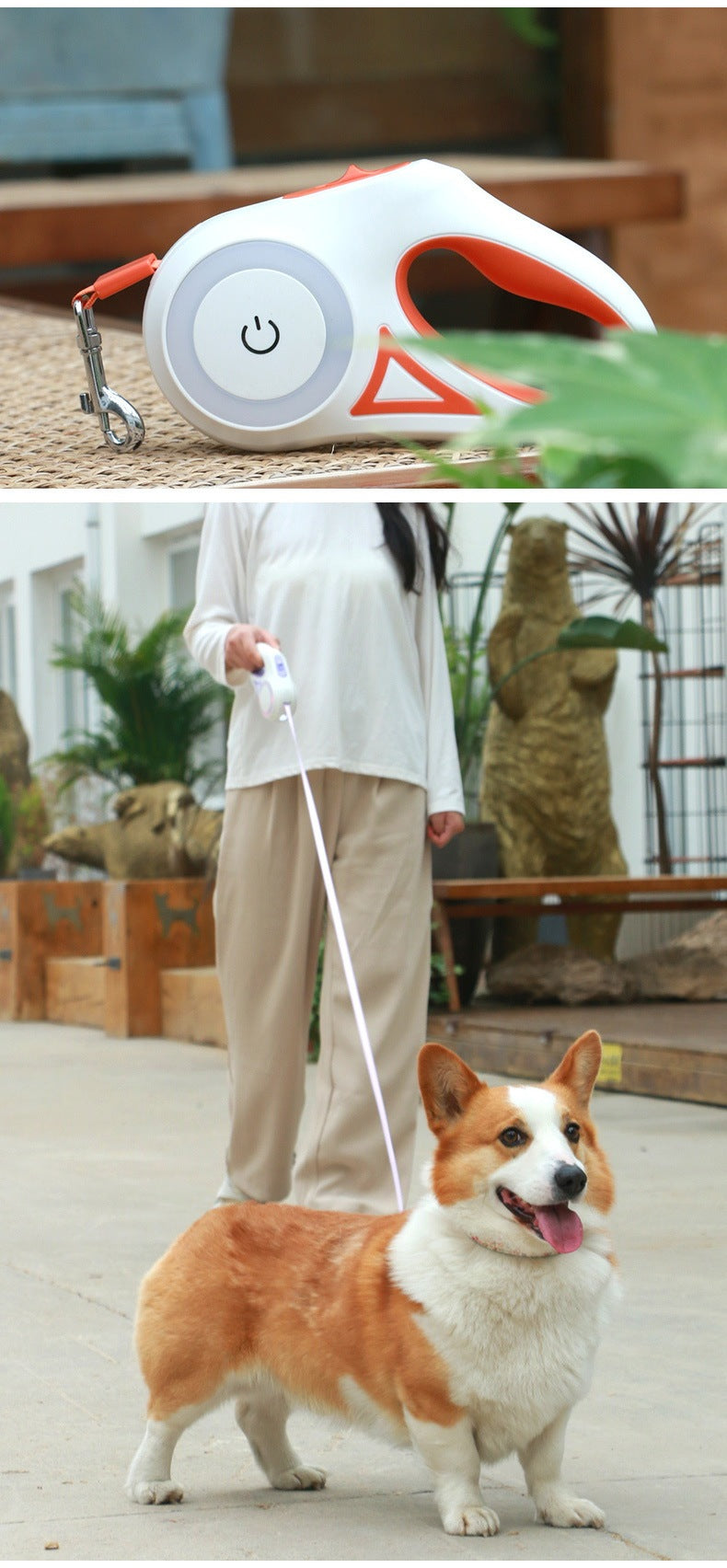 伸縮 ペット犬用リード 犬用猫用 ハーネス 小中型犬 夜に光る 照明 3m 5m 夜に光る 軽量