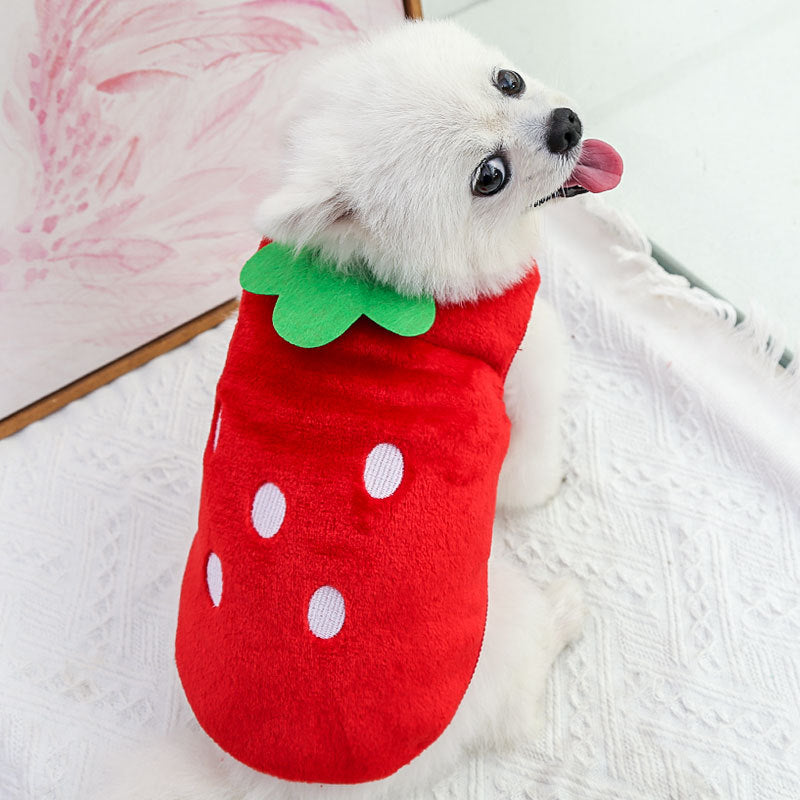 メガ割犬猫ミルク犬タンクトップ服ペット小中型犬テディビー熊アイスクリームイチゴ用品装飾