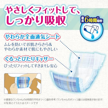 <a href="https://www.qoo10.jp/gmkt.inc/Search/brand.aspx?brandno=124379" target="_blank" class="title_brand" id="btn_brand" title="マナーウェア">マナーウェア</a>サイズ：Mサイズ 336枚(42枚×8袋) マナーウェア 犬用 おむつ 男の子用 Mサイズ 小型 中