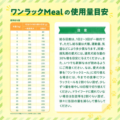 ワンラック Meal 3kg(500g×6袋) [ ドッグフード 国産 保存料・着色料無添加 ]
