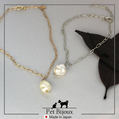 <a href="https://www.qoo10.jp/gmkt.inc/Search/brand.aspx?brandno=121124" target="_blank" class="title_brand" id="btn_brand" title="MELODY ACCESSORY">MELODY ACCESSORY</a>K18GP 送料無料 ドッグアクセサリー 犬用 ネックレス 首輪 チョーカー 犬 いぬ DOG ねこ 猫 ペット パール ゆがみパール バロックパール 淡水パール シンプル