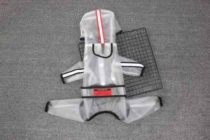 人気犬マッキントッシュ4足オールインワン汚れ防止小型犬レインウェア