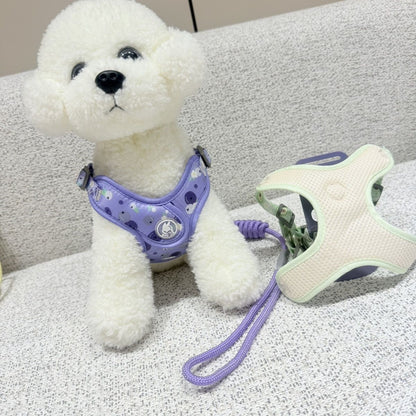 新型伸縮可能な通気性ペットの胸の牽引紐の小型犬は四季を通じて通用します