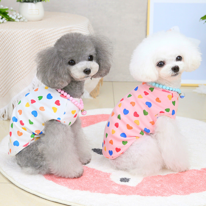 猫 犬 洋服 犬服 ペット服 大中小型犬 ペット用品 犬/猫用 犬の服 ペットウエア 小型犬 中型犬 通気 可愛い ドッグウェア トレーナー 犬 服 ワンピース サロペット ビションフリーゼ 犬猫服