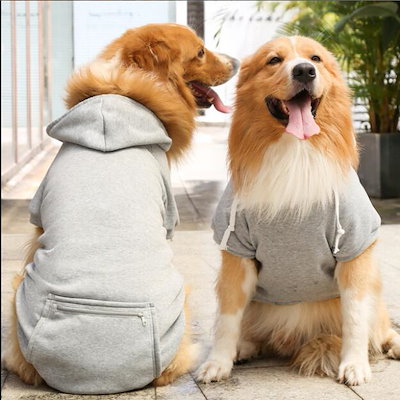 秋冬 犬 ペット服 秋冬 犬服 中型 大型犬 tシャツ 柴犬 秋田犬 中大型犬 犬洋服 コート フード付き ドッグウェア 暖かい 保温 防寒 脱毛保護 お散歩お出かけ服
