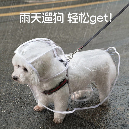 人気犬用マッキントッシュ 透明防水レインウェア 小・中型犬 ペット用マッキントッシュ