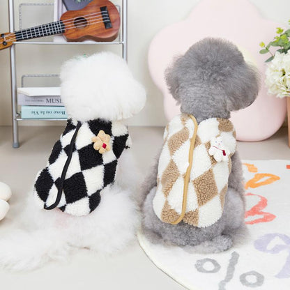 犬 服 犬の服 ドッグウェア 犬服 秋冬 犬用 菱形 超小型犬 中型犬 ペット用 猫 もこもこ 柔らかい おしゃれ 可愛い お散歩