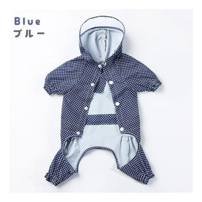 犬 レインコート ペット服 小型犬 中型犬 レインウェア 雨合羽 カッパ ドッグウェア ベージュ ピンク ブルー 犬服 ペット 防水 梅雨対策 ドローコード