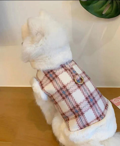 ペット服 犬服 ニット 犬用 犬 ドッグウェア ペットグッズ チェク柄 猫用 猫服 猫パーカ 冬服 秋服 暖かい 裏起毛 防寒 可愛い ボア