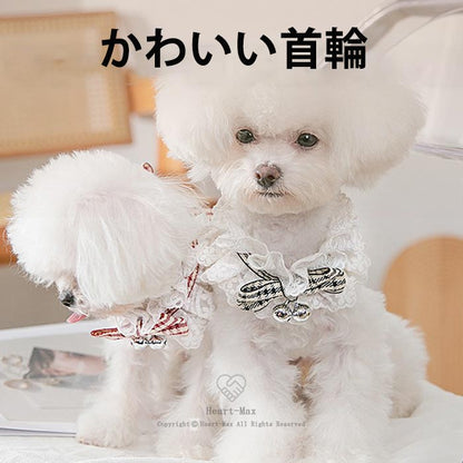 【新品】ペット用首輪 ペット 首輪 猫の首輪 ネコ 犬 首輪 小型犬適用 犬猫兼用 鈴付き 蝶ネクタイ レース チェック柄 調節可能 可愛い首飾 記念撮影 散歩 お出かけ かわいい 軽い 超軽量 おし