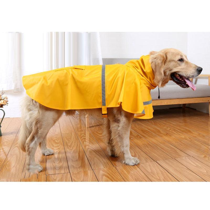 商品 犬用レインコート 犬服 レインコート 中大型犬反射テープ付き 梅雨 雨具 ポンチョ カッパ 雨の日のお散歩に ペット服