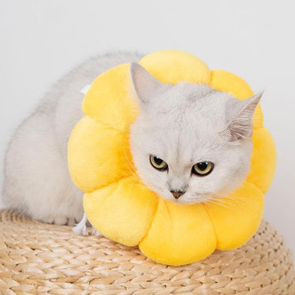 エリザベスカラー ソフトタイプ 猫用 猫用品 猫グッズ 犬用 犬用品 犬グッズ ペット用品 エリザベス ドーナツ 花 布製 クッション かわいい
