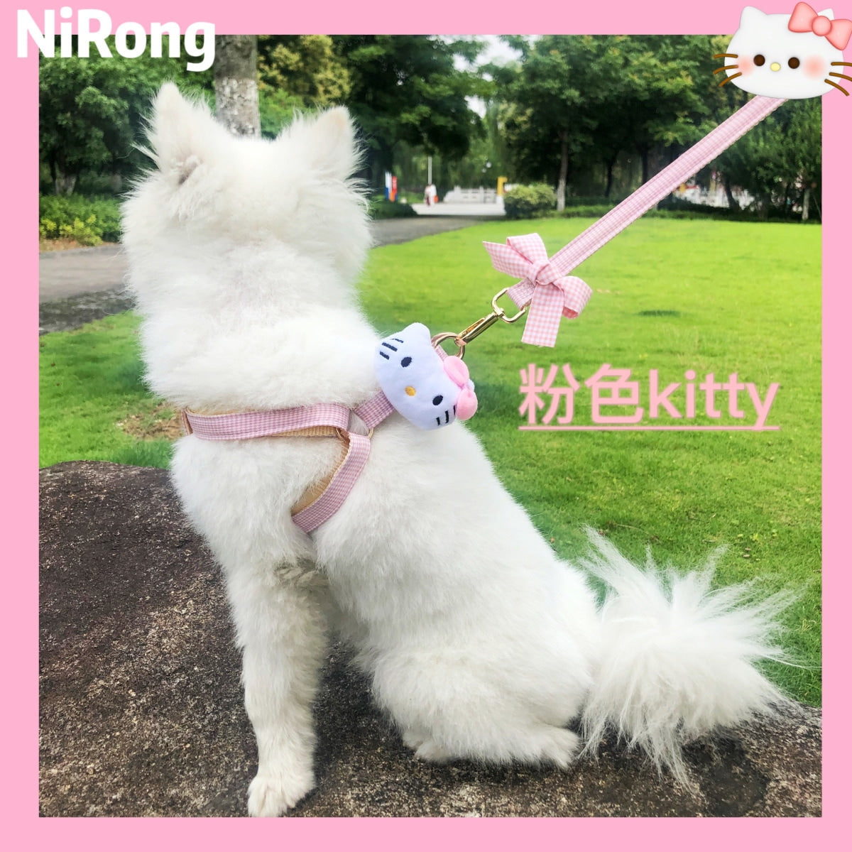 <a href="https://www.qoo10.jp/gmkt.inc/Search/brand.aspx?brandno=558" target="_blank" class="title_brand" id="btn_brand" title="サンリオ">サンリオ</a>サンリオ【極速出荷】【無料限定】犬牽引ロープ猫ロープかわいいベスト胸ストラップ犬ロープ犬チェーン脱出防止中小型犬