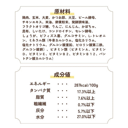 やわか ドッグフード【国産 無添加】 半生 チキン 華味鳥 ヒューマングレード 鶏肉 グルテンフリー グレインフリー シニア 総合栄養食 1.2kg