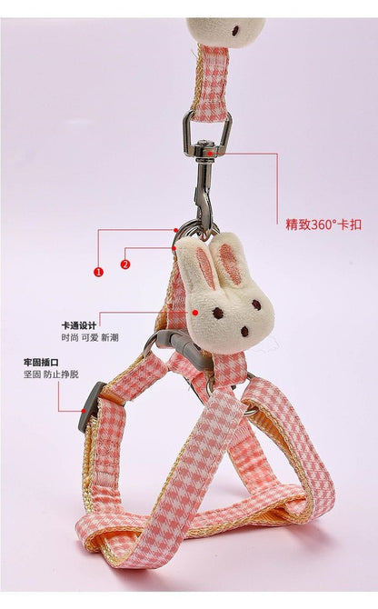 牽引ロープです胸背中です中小型犬です犬のリードですキュートうさぎです猫です犬です牽引ロープです