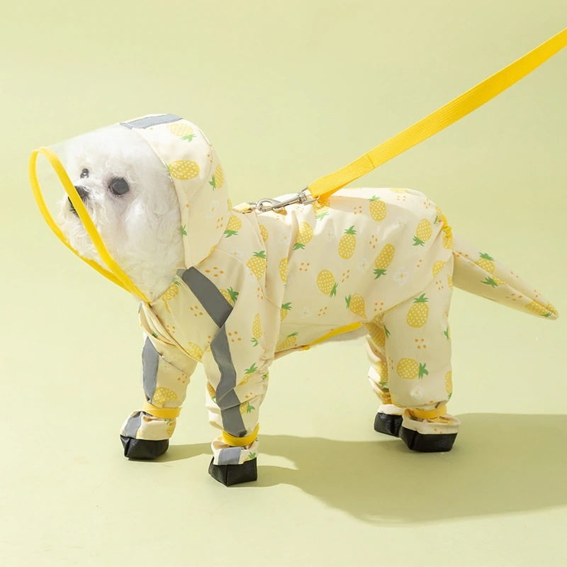 ペット用品 アニメ 防水 ペット用レインコート 四肢を完全に覆うレインコート 小型犬から中型犬まで 雨の日のお出かけ 犬の服 夏用
