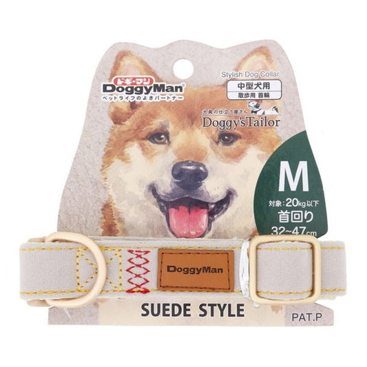 <a href="https://www.qoo10.jp/gmkt.inc/Search/brand.aspx?brandno=25753" target="_blank" class="title_brand" id="btn_brand" title="ドギーマン">ドギーマン</a>Doggys Tailor ドッグカラー M スエードスタイル グレー