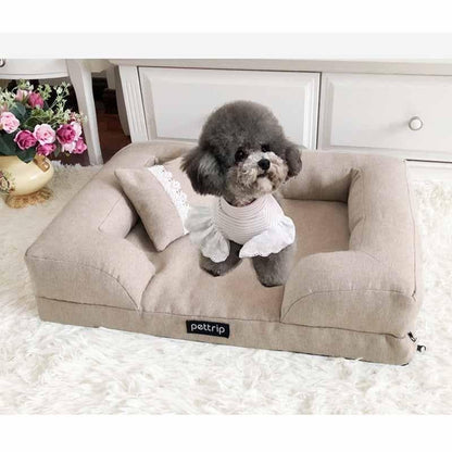 犬ベッド 犬のベッド 洗える 小型犬 中型犬 大型犬 室内用 あったか かわいい 屋内 暖かい 猫 犬 ペットベッド 枕付き シンプル 可愛い ふわふわ 3色