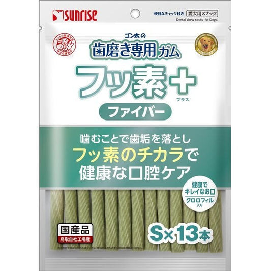 <a href="https://www.qoo10.jp/gmkt.inc/Search/brand.aspx?brandno=26472" target="_blank" class="title_brand" id="btn_brand" title="マルカン">マルカン</a>ゴン太の歯磨き専用ガム フッ素プラス ファイバーSサイズ クロロフィル入り 13本