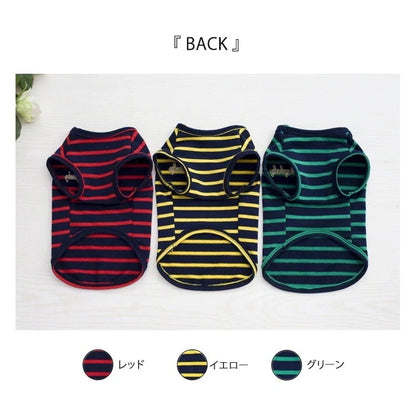 犬 犬服 犬の服 犬用品 ワンチャン ペット用品 大人気 カワイイ ストライプ Tシャツ