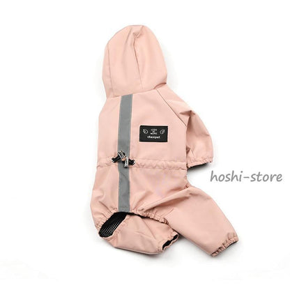 ペット服 ドッグウェア レインコート 犬の服 犬服 雨服 雨の日 防水 雨具 お散歩 梅雨対策 着脱簡単 雨具 パーカー フード付き 四足 小中型犬用