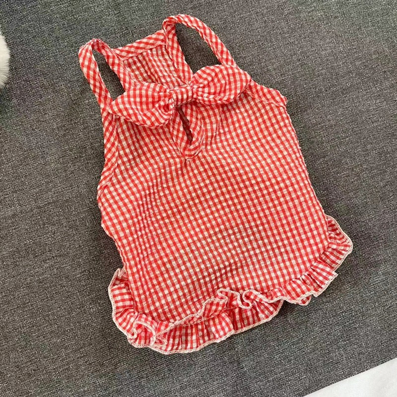 [犬 服]犬 洋服 ins人気商品 かわいい弓ホルタードレス ペット 春 薄い 犬 猫 イヌ 夏服