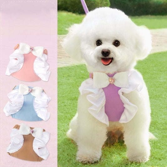 犬用ハーネス 胴輪 犬用 ネコ用ハーネス 猫用 中型犬 簡単装着 ハーネス お出かけ ペットハーネス シンプル 52 ハーネスリードセット 犬 おしゃれ ペット用品 2点セット リーシュ 軽量 リード