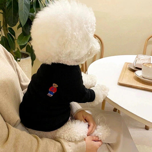 2025秋冬新作 犬服 ペット服 春と秋の犬服テディボーミペットのコキシナレビーベア秋 暖かい スウエット