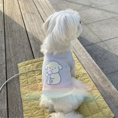 ペット服 猫 犬服 刺繍 ワッフル 春 秋 夏 ボトム ファイター プードル ビションフリーゼ犬 服 犬 犬の服 犬 洋服 犬の服夏 犬洋服