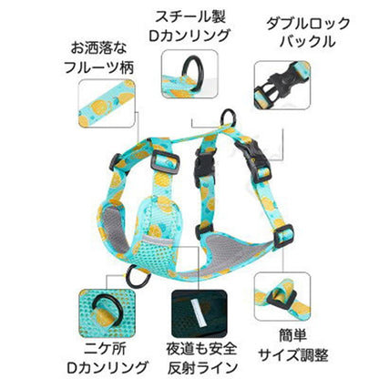 犬服 春 犬 ハーネス 小型犬 リードセット 胴輪 リボン おでかけ お散歩 ドッグウェア 可愛い おしゃれ ペットグッズ 首輪 装着しやすく優しいメッシュ素材