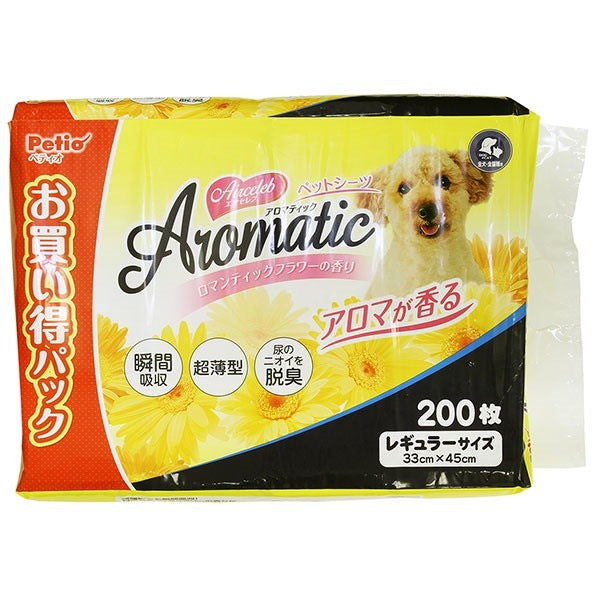 <a href="https://www.qoo10.jp/gmkt.inc/Search/brand.aspx?brandno=66334" target="_blank" class="title_brand" id="btn_brand" title="ペティオ">ペティオ</a>4個入り エアセレブアロマティックペットシーツ レギュラー 200枚 800枚 お買い得パック 高分