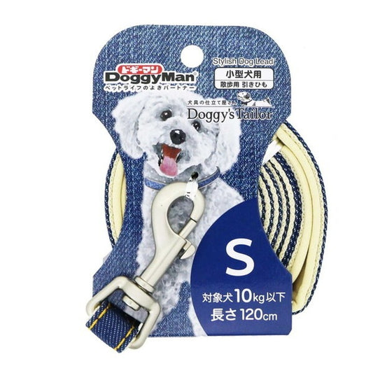 <a href="https://www.qoo10.jp/gmkt.inc/Search/brand.aspx?brandno=25753" target="_blank" class="title_brand" id="btn_brand" title="ドギーマン">ドギーマン</a>Doggys Tailor ドッグリード S デニムスタイル ネイビー
