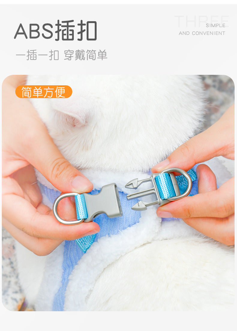 ペット用品 犬用ハーネス シンプル お出かけ リード 小型犬 おしゃれ 犬用 ハーネス 猫用 簡単装着 軽量 中型犬 ハーネスリードセット ペットハーネス ネコ用ハーネス お散歩 犬 2点セット 96