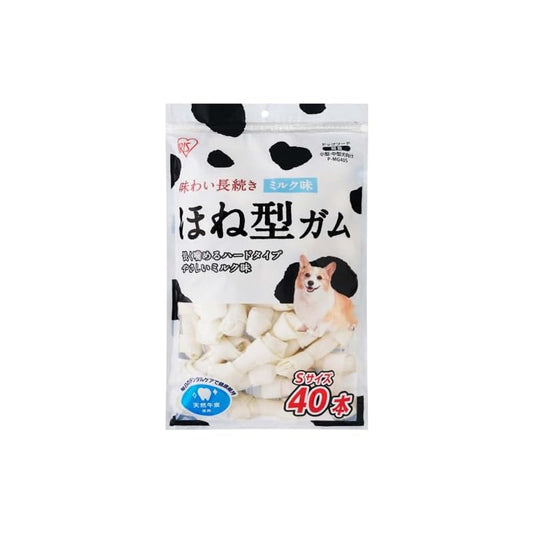 【即納】アイリスオーヤマ 犬 おやつ 骨型ガム ミルク味 Sサイズ 40本 PMG40S