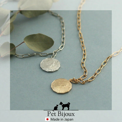 <a href="https://www.qoo10.jp/gmkt.inc/Search/brand.aspx?brandno=121124" target="_blank" class="title_brand" id="btn_brand" title="MELODY ACCESSORY">MELODY ACCESSORY</a>K18GP 送料無料 ドッグアクセサリー 犬用 ネックレス 首輪 チョーカー 犬 いぬ DOG ねこ 猫 ペット コイン シンプル 小型犬 中型犬 かわいい おしゃれ トイ