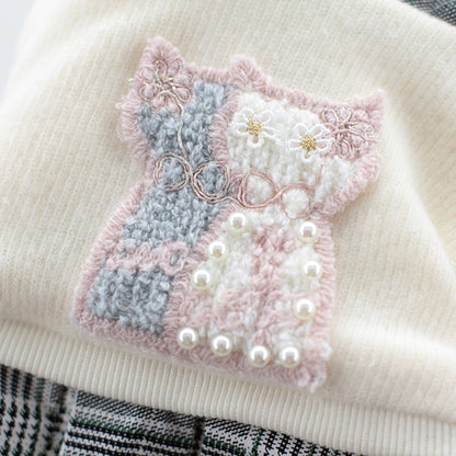 犬服ペット犬冬カレッジスタイルスーツ猫スカートテディビションプードル冬服新品！