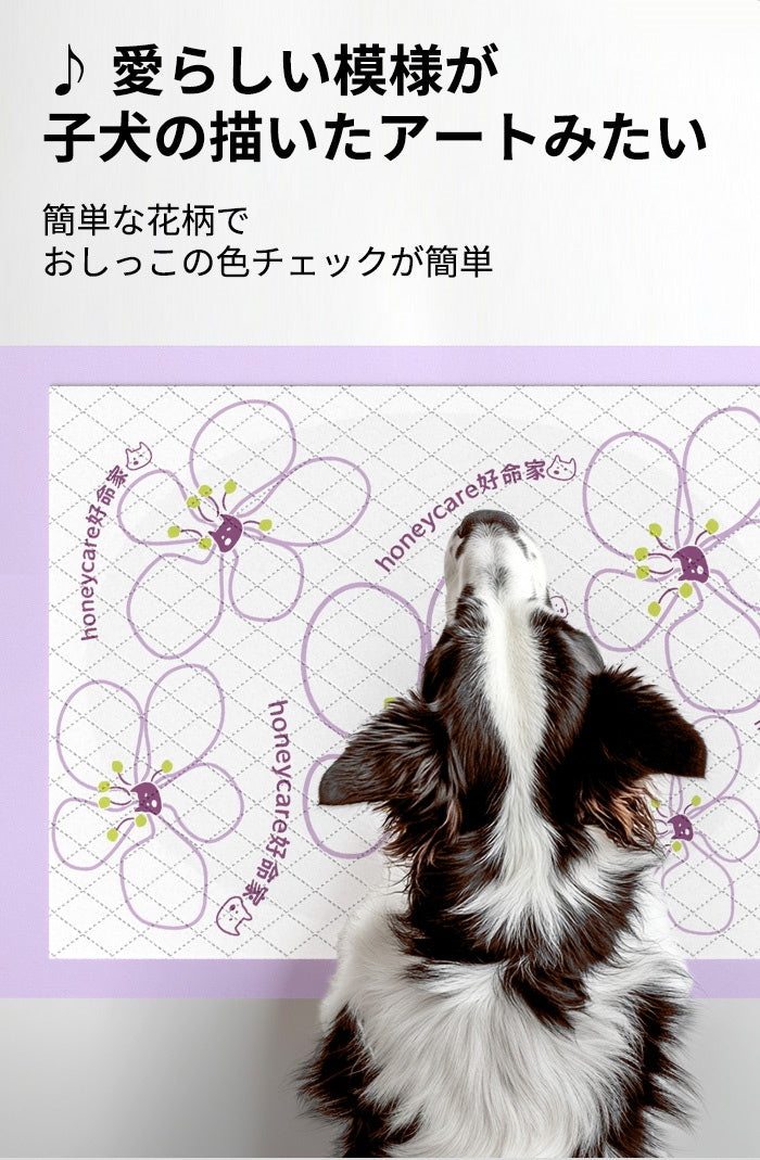 <a href="https://www.qoo10.jp/gmkt.inc/Search/brand.aspx?brandno=109151" target="_blank" class="title_brand" id="btn_brand" title="Honeycare">Honeycare</a>ペットシーツ 薄型 うす型 横漏れ防止 ペットシート犬猫 サイズ選択可 レギュラー400枚 ワイド200枚 スーパーワイド100枚