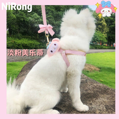 メガ割犬牽引紐かわいい高颜値散歩犬紐小型犬猫牽引紐コーキ博美胸ストラップ首輪892