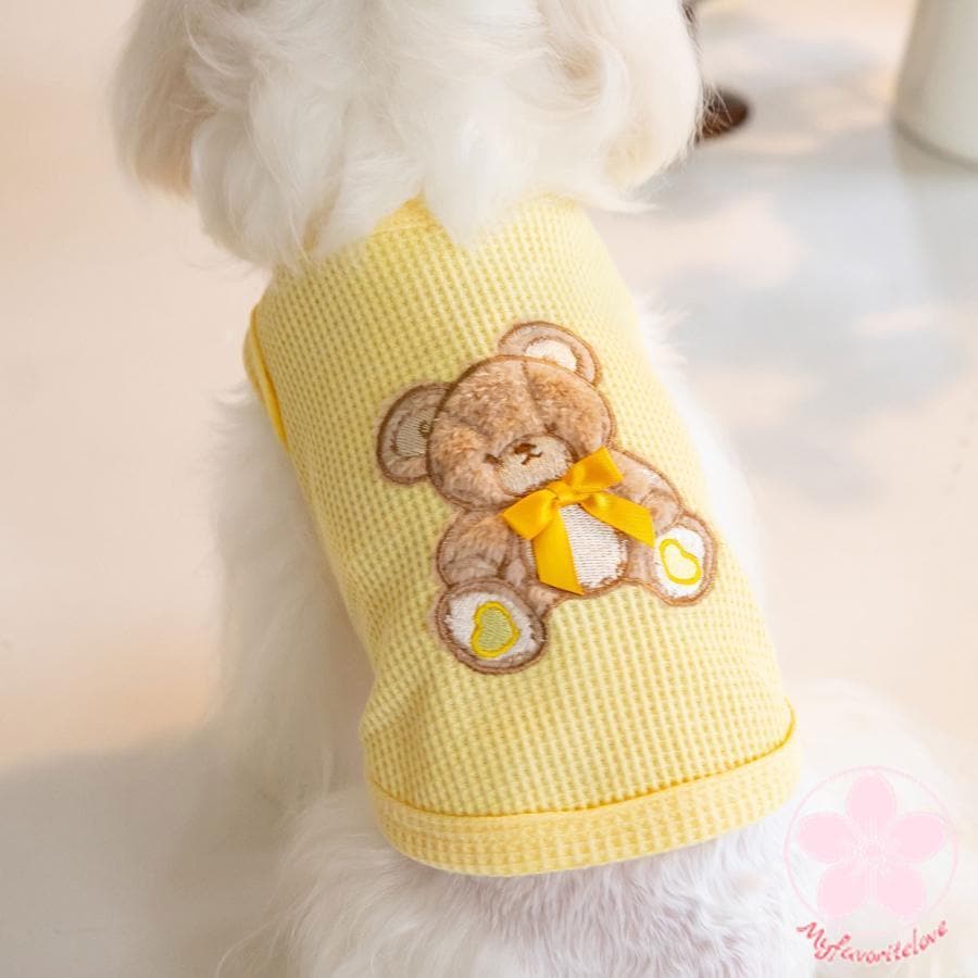 超目玉新品 ペット 服 安い 犬 春 夏 秋 くま ちゃん 柄 タンクトップ かわいい 可愛い ハイブランド 猫 ドッグウェア