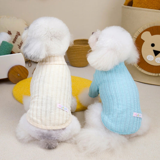 人気犬の服ペット小型犬の服新しいテディよりパンダミミミ韓国ハイネックボトムシャツ