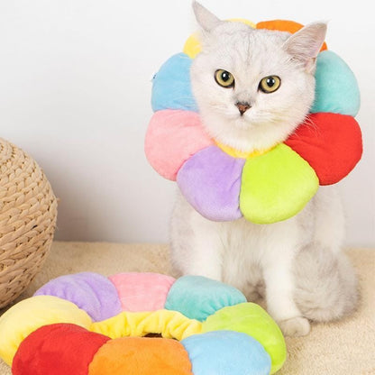 エリザベスカラー ソフトタイプ 猫用 猫用品 猫グッズ 犬用 犬用品 犬グッズ ペット用品 エリザベス ドーナツ 花 布製 クッション かわいい