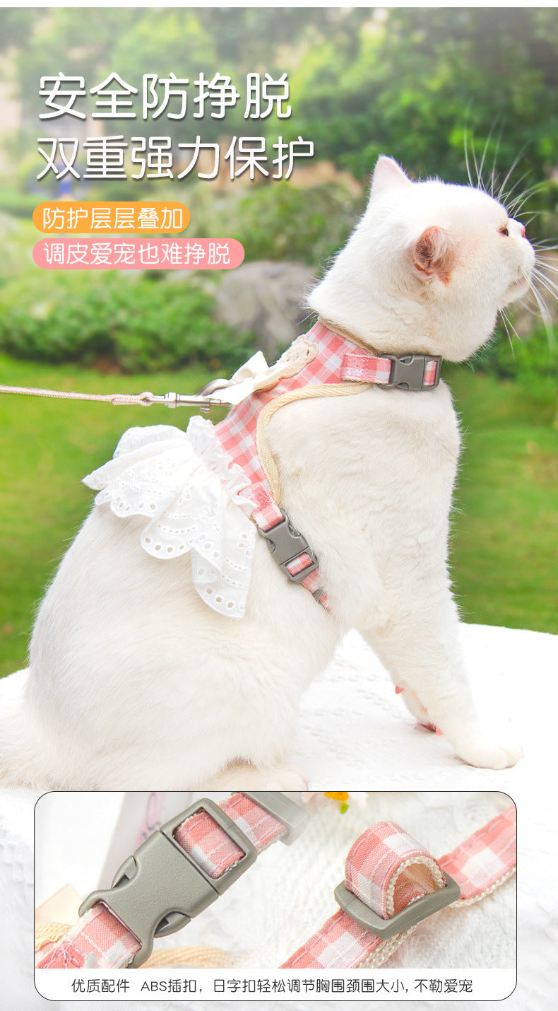 猫用 簡単装着 ペットハーネス リーシュ 軽量 お散歩 ハーネス ペット用品 お出かけ ネコ用ハーネス ハーネスリードセット 1 犬 小型犬 犬用 中型犬 おしゃれ リード 胴輪 犬用ハーネス シンプ
