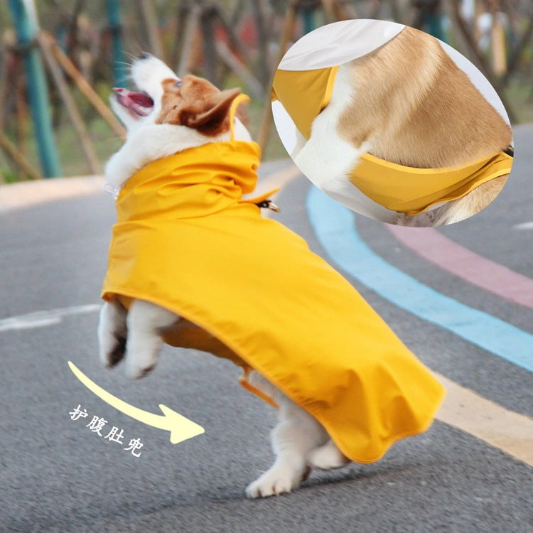 レジャー 犬のレインコート ケープ お腹カバー コギ テディ ゴールデンレトリバー ペット用レインコート 着脱しやすい 犬の服