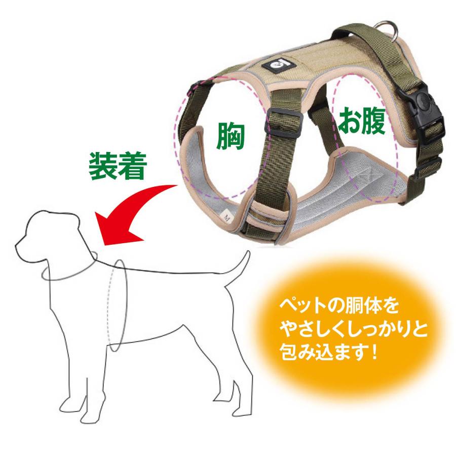 ハーネス かわいい 反射 小型犬 ドッグハーネス 大型犬 4サイズ dog-harness ベスト 中型犬 夜 ベスト型 犬用ハーネス 犬