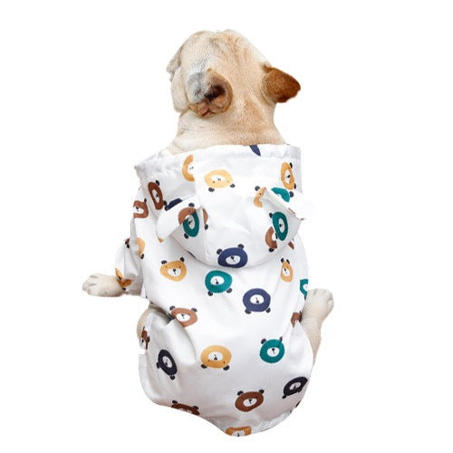 レインコート 小型犬 ドッグウェア フード付き レインウェア ペット 雨具 着脱簡単 柴犬 チワワ ドッグ 散歩 旅行 お出かけ