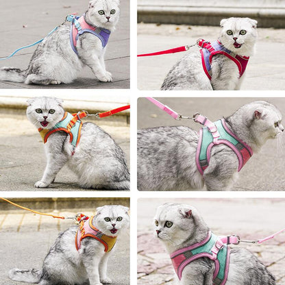 超目玉新品良いレビューハーネス小型犬抜けないおしゃれハーネスリードセット猫ハーネスリードセット小型犬ペット用品マジックテープ夜間反射犬リードハーネスセット