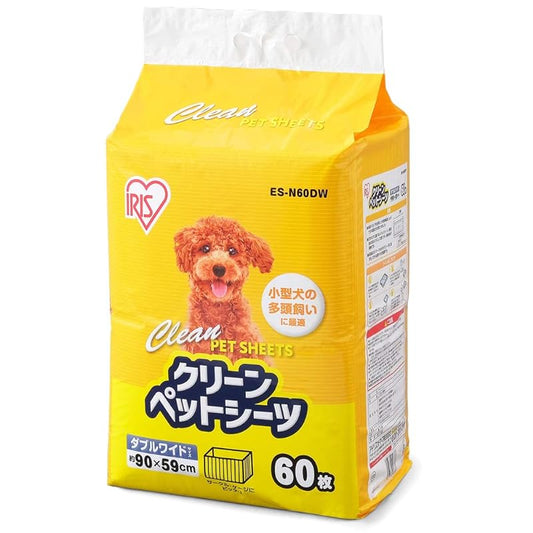 【即納】アイリスオーヤマ ペットシーツ 超薄型 小型犬 抗菌 消臭 中型犬大型犬 ダブルワイド 60枚入