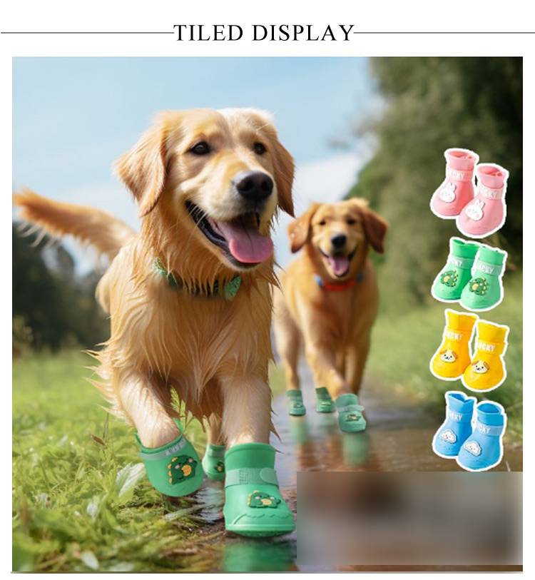 キャンペーン履かせやすい 犬 ブーツ 靴 脱げない 散歩用 犬用靴 犬靴 レインシューズ 防水 肉球保護 滑り止め 犬の靴 レインブーツ ドッグシューズ 怪我 足舐め プロテクション 犬 スポーツ 介